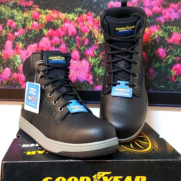 Mens Goodyear Engineered by Skechers Onyx High-Top Steel Toe - Picture 2 of 15
